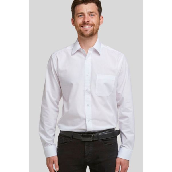 White Classic Easy Care Long Sleeve Shirt
