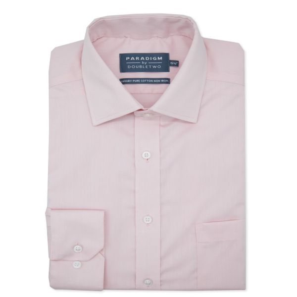 Pink Non-Iron Pure Cotton Twill Shirt