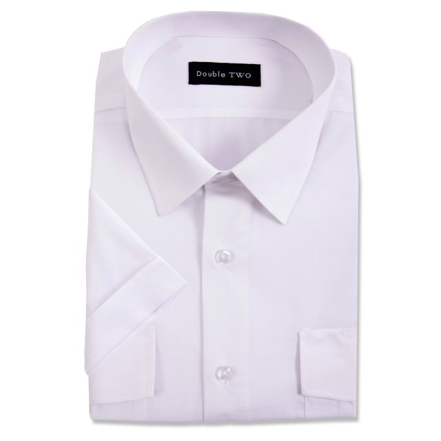 White Short Sleeve Men's Pilot Shirt